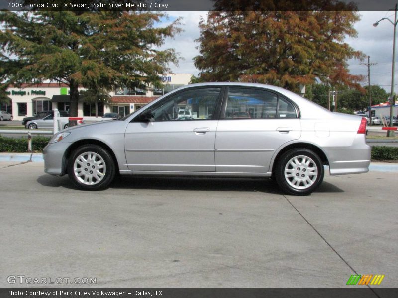 Satin Silver Metallic / Gray 2005 Honda Civic LX Sedan