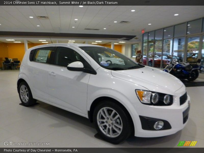 Summit White / Jet Black/Dark Titanium 2014 Chevrolet Sonic LT Hatchback