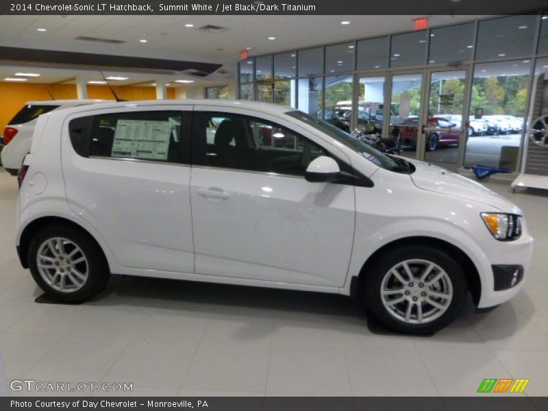 Summit White / Jet Black/Dark Titanium 2014 Chevrolet Sonic LT Hatchback