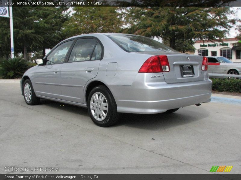 Satin Silver Metallic / Gray 2005 Honda Civic LX Sedan