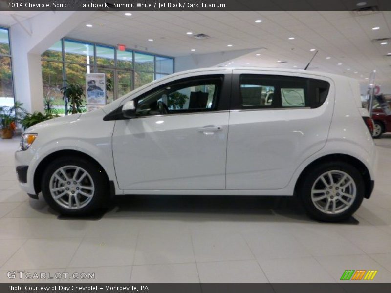 Summit White / Jet Black/Dark Titanium 2014 Chevrolet Sonic LT Hatchback