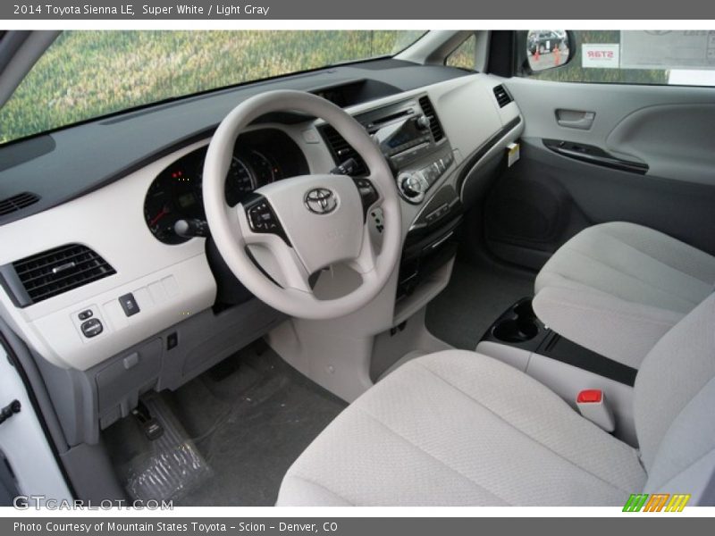 Super White / Light Gray 2014 Toyota Sienna LE