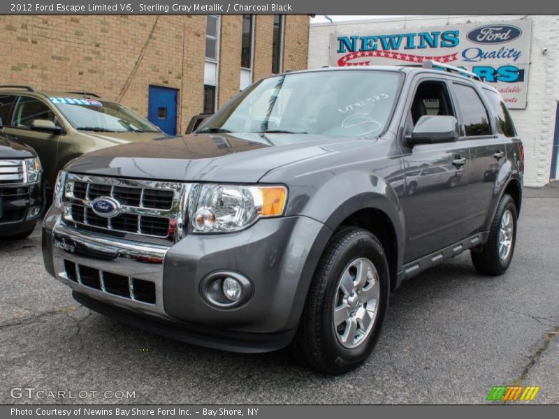 Sterling Gray Metallic / Charcoal Black 2012 Ford Escape Limited V6