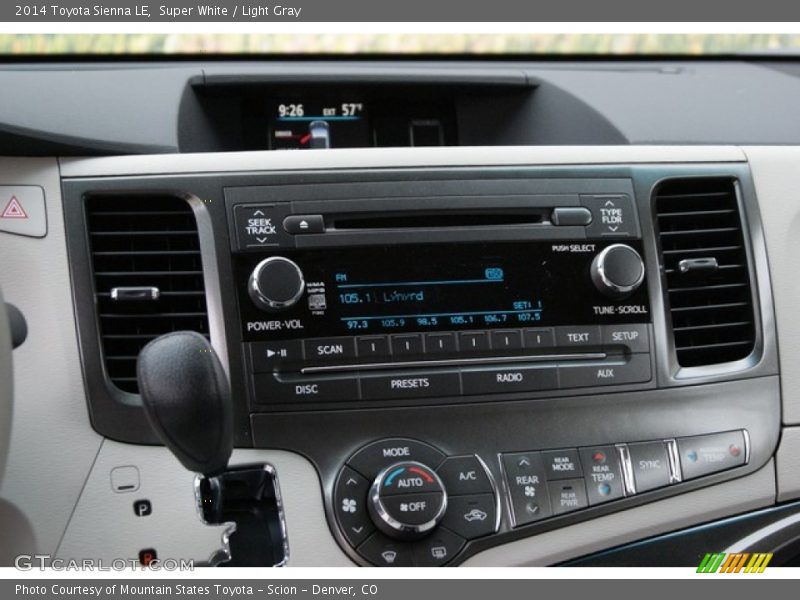 Super White / Light Gray 2014 Toyota Sienna LE