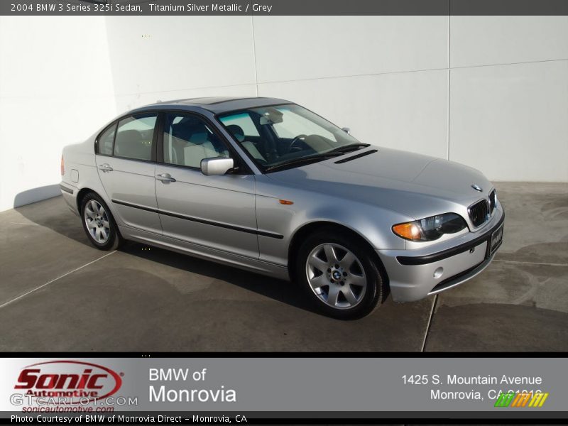 Titanium Silver Metallic / Grey 2004 BMW 3 Series 325i Sedan