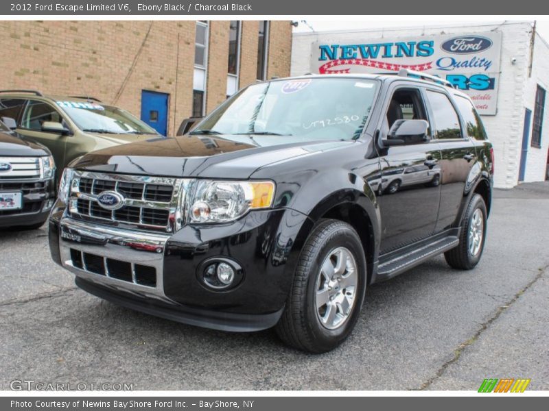 Ebony Black / Charcoal Black 2012 Ford Escape Limited V6