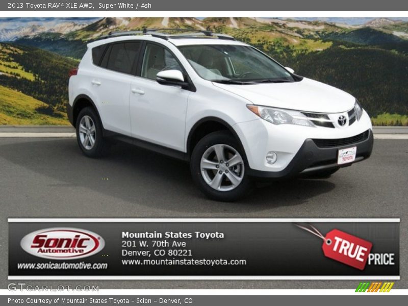 Super White / Ash 2013 Toyota RAV4 XLE AWD