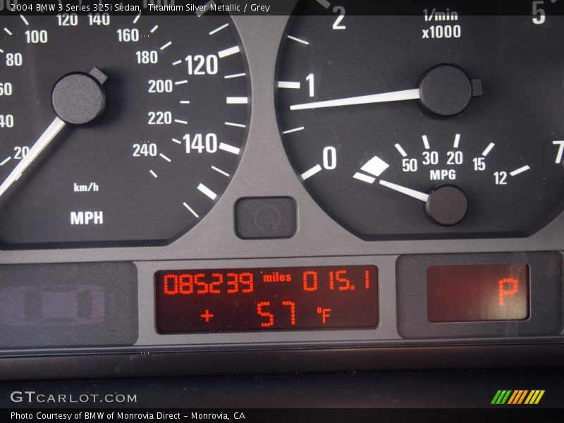 Titanium Silver Metallic / Grey 2004 BMW 3 Series 325i Sedan