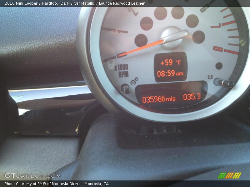 Dark Silver Metallic / Lounge Redwood Leather 2010 Mini Cooper S Hardtop