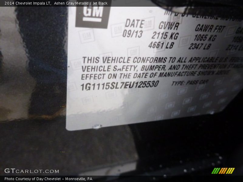 Ashen Gray Metallic / Jet Black 2014 Chevrolet Impala LT