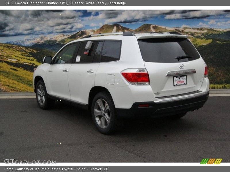 Blizzard White Pearl / Sand Beige 2013 Toyota Highlander Limited 4WD