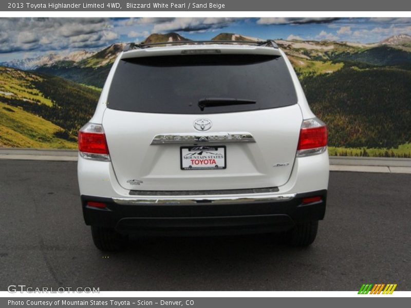 Blizzard White Pearl / Sand Beige 2013 Toyota Highlander Limited 4WD