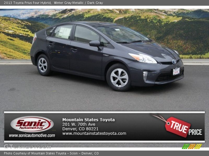 Winter Gray Metallic / Dark Gray 2013 Toyota Prius Four Hybrid