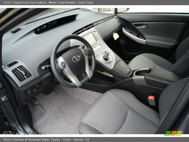 Winter Gray Metallic / Dark Gray 2013 Toyota Prius Four Hybrid