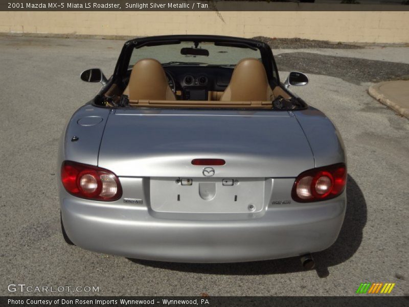 Sunlight Silver Metallic / Tan 2001 Mazda MX-5 Miata LS Roadster