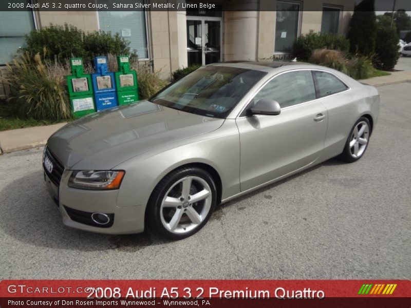 Sahara Silver Metallic / Linen Beige 2008 Audi A5 3.2 quattro Coupe
