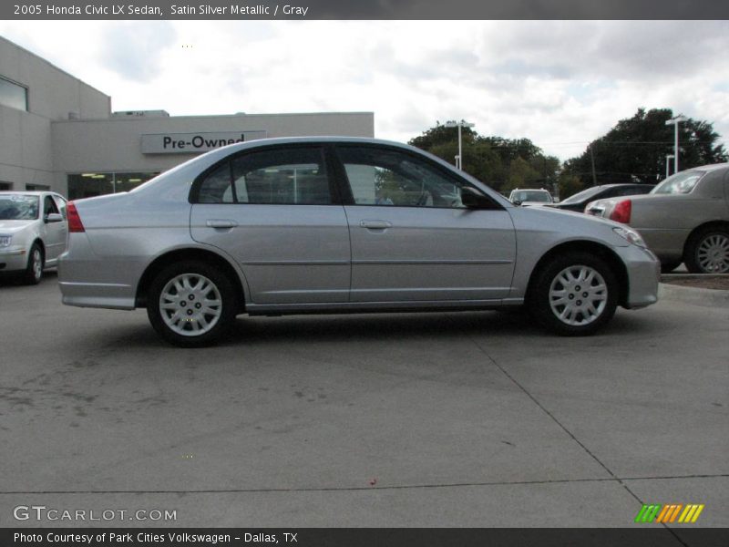 Satin Silver Metallic / Gray 2005 Honda Civic LX Sedan