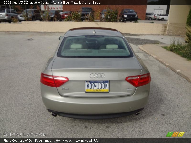 Sahara Silver Metallic / Linen Beige 2008 Audi A5 3.2 quattro Coupe