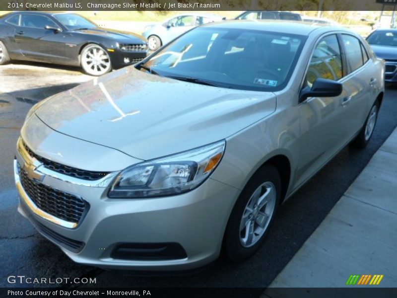 Champagne Silver Metallic / Jet Black/Titanium 2014 Chevrolet Malibu LS
