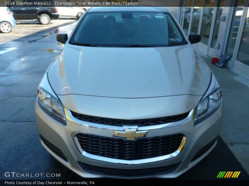 Champagne Silver Metallic / Jet Black/Titanium 2014 Chevrolet Malibu LS
