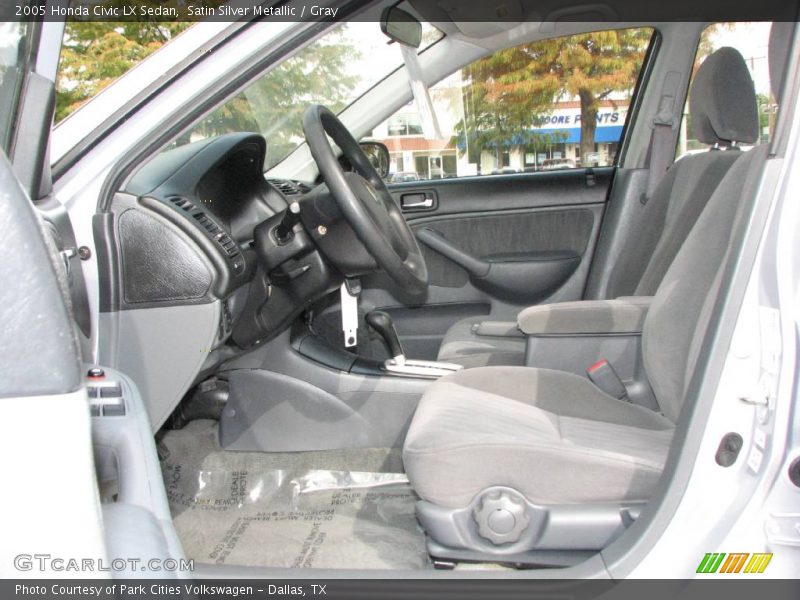 Satin Silver Metallic / Gray 2005 Honda Civic LX Sedan