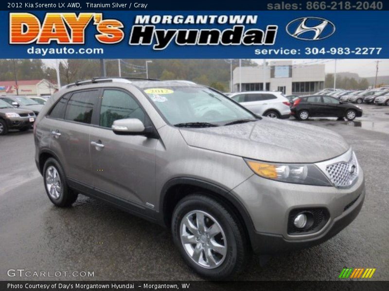 Titanium Silver / Gray 2012 Kia Sorento LX AWD