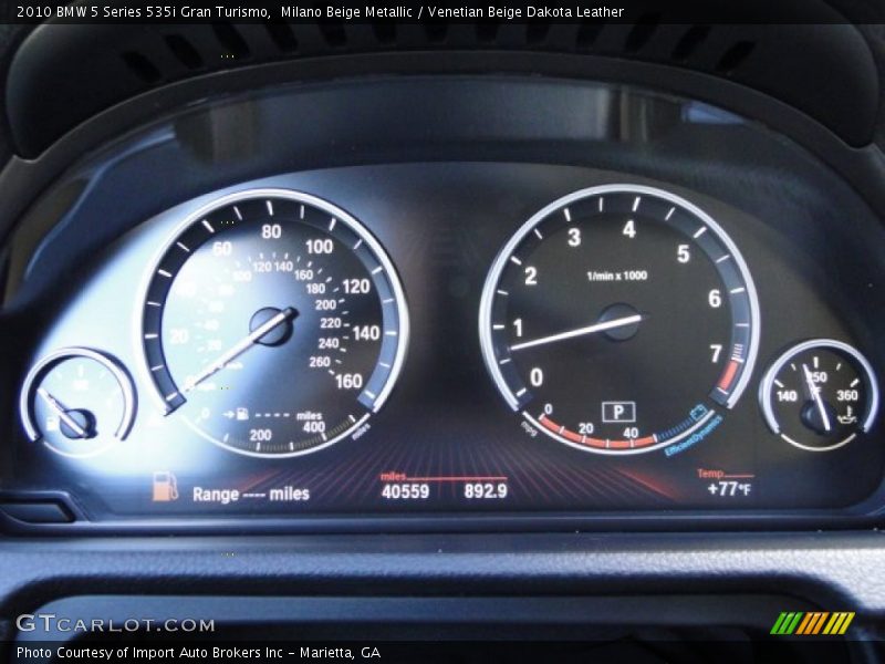  2010 5 Series 535i Gran Turismo 535i Gran Turismo Gauges
