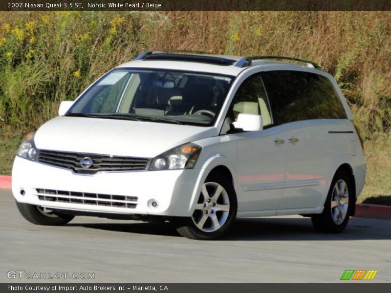 Nordic White Pearl / Beige 2007 Nissan Quest 3.5 SE