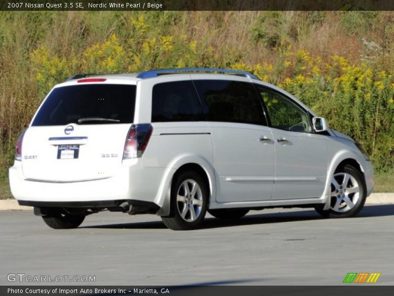 Nordic White Pearl / Beige 2007 Nissan Quest 3.5 SE