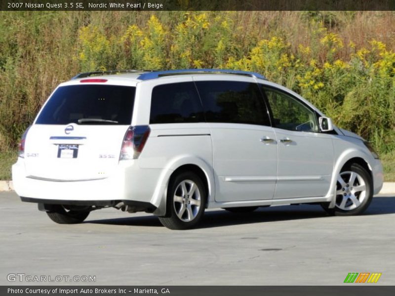 Nordic White Pearl / Beige 2007 Nissan Quest 3.5 SE