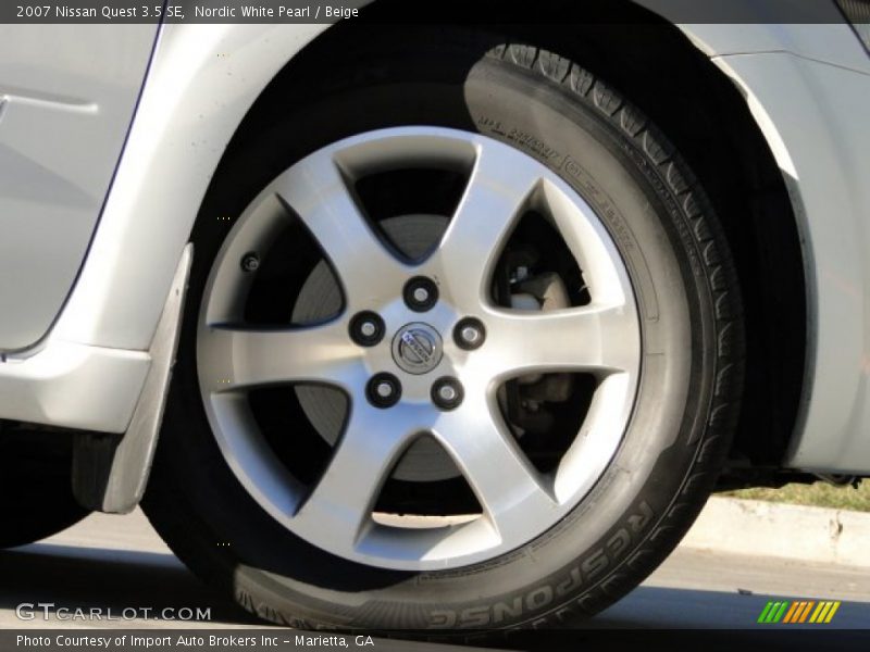 Nordic White Pearl / Beige 2007 Nissan Quest 3.5 SE