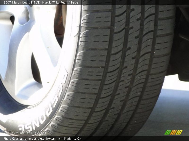Nordic White Pearl / Beige 2007 Nissan Quest 3.5 SE