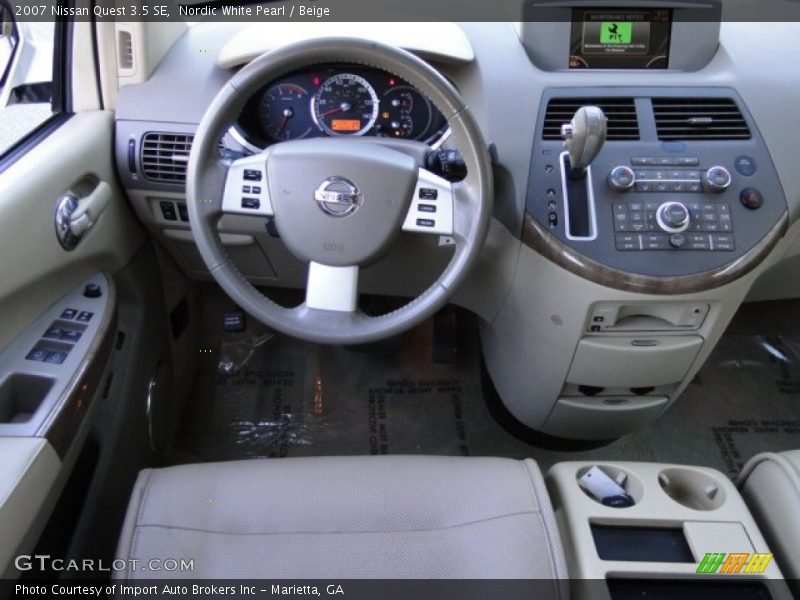 Nordic White Pearl / Beige 2007 Nissan Quest 3.5 SE