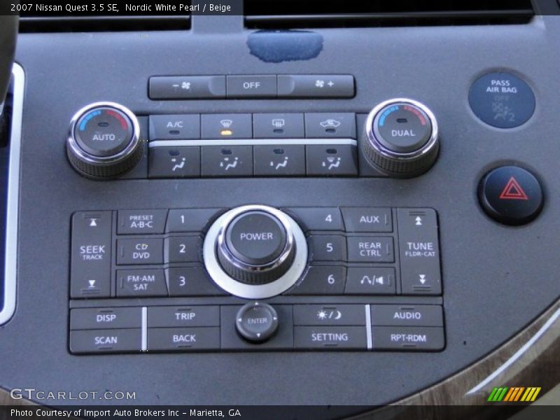 Nordic White Pearl / Beige 2007 Nissan Quest 3.5 SE