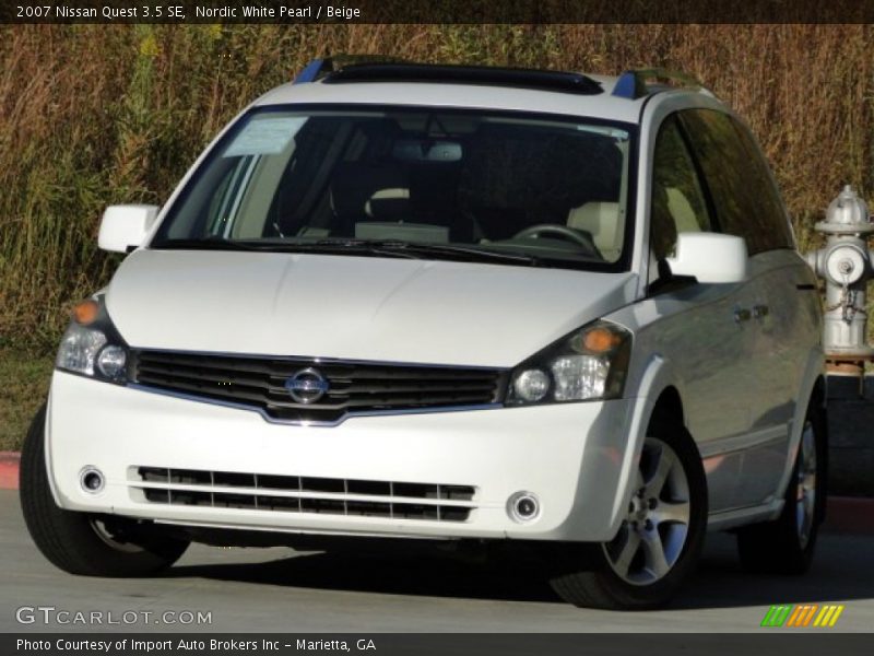 Nordic White Pearl / Beige 2007 Nissan Quest 3.5 SE