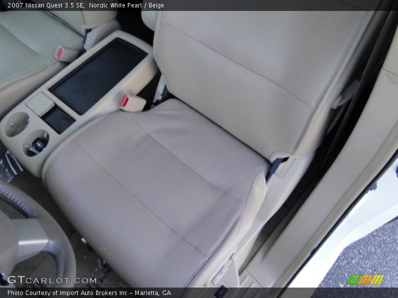 Nordic White Pearl / Beige 2007 Nissan Quest 3.5 SE