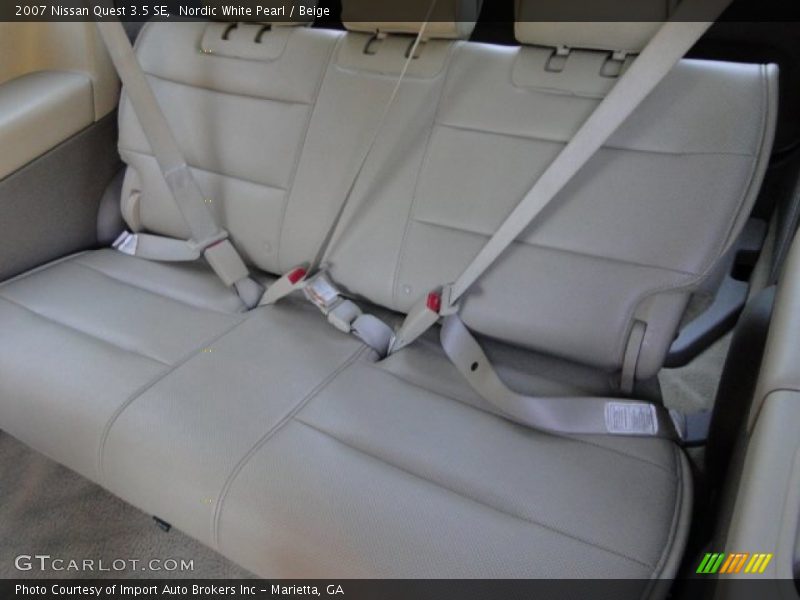 Nordic White Pearl / Beige 2007 Nissan Quest 3.5 SE