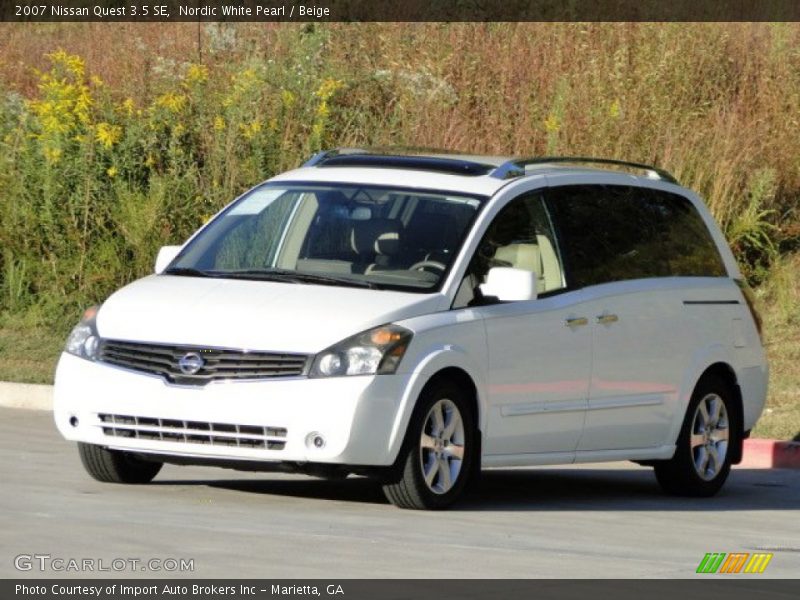 Nordic White Pearl / Beige 2007 Nissan Quest 3.5 SE