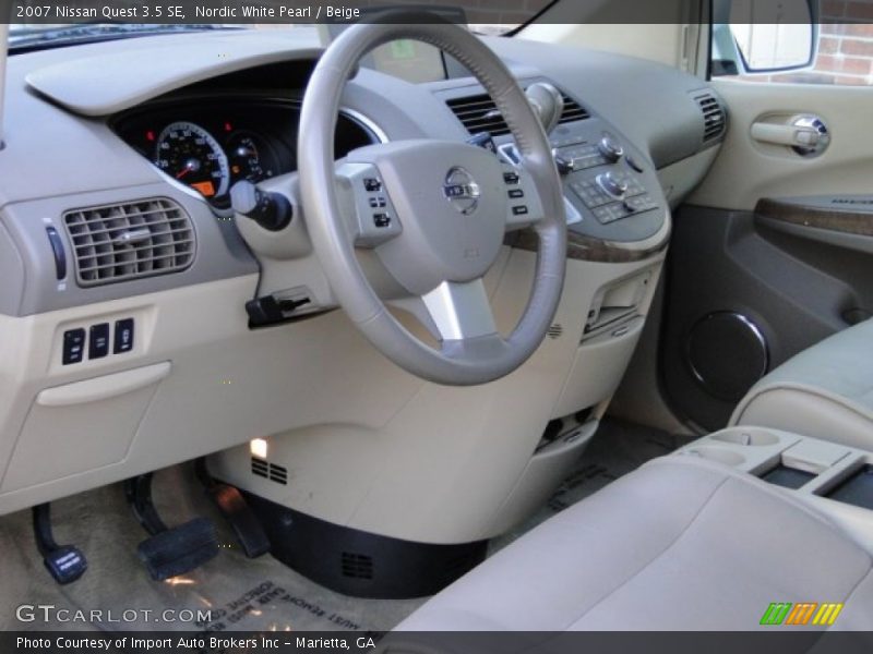 Nordic White Pearl / Beige 2007 Nissan Quest 3.5 SE
