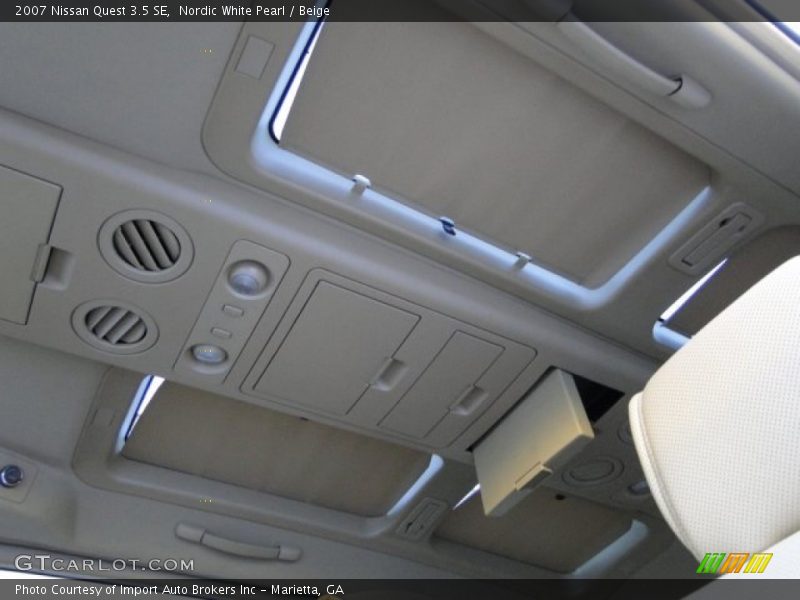 Nordic White Pearl / Beige 2007 Nissan Quest 3.5 SE