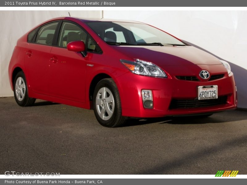 Barcelona Red Metallic / Bisque 2011 Toyota Prius Hybrid IV