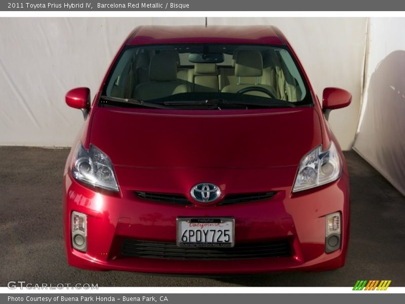 Barcelona Red Metallic / Bisque 2011 Toyota Prius Hybrid IV