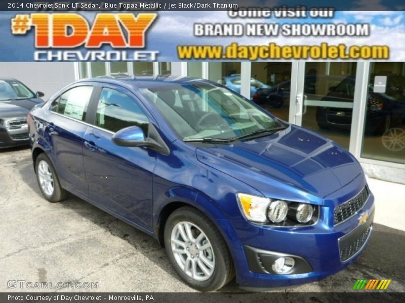 Blue Topaz Metallic / Jet Black/Dark Titanium 2014 Chevrolet Sonic LT Sedan