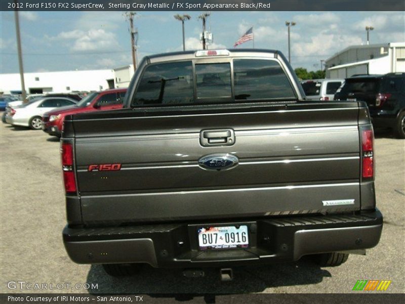 Sterling Gray Metallic / FX Sport Appearance Black/Red 2012 Ford F150 FX2 SuperCrew