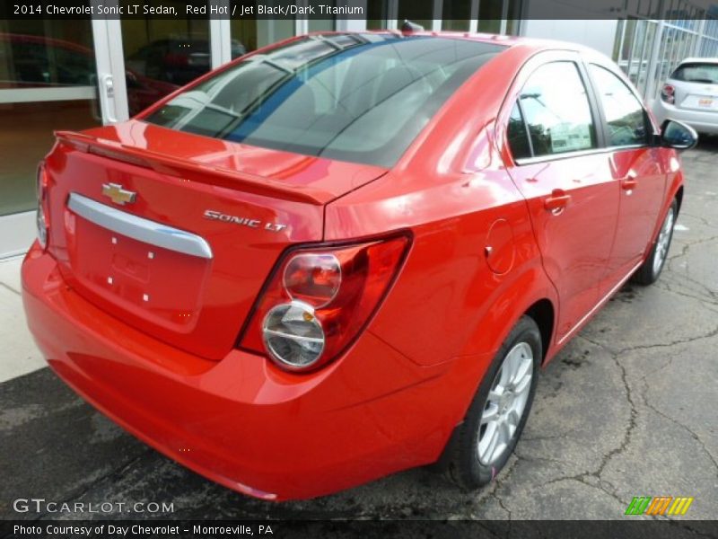 Red Hot / Jet Black/Dark Titanium 2014 Chevrolet Sonic LT Sedan