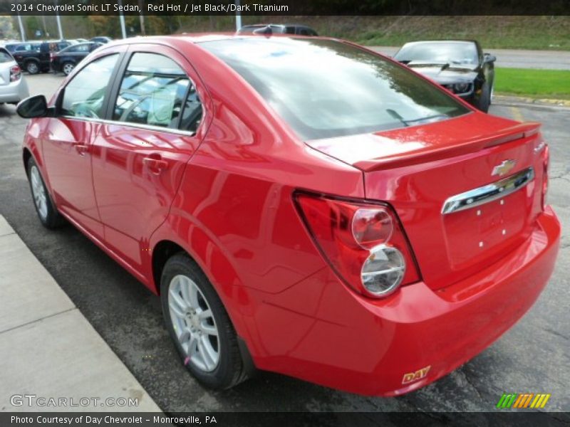 Red Hot / Jet Black/Dark Titanium 2014 Chevrolet Sonic LT Sedan