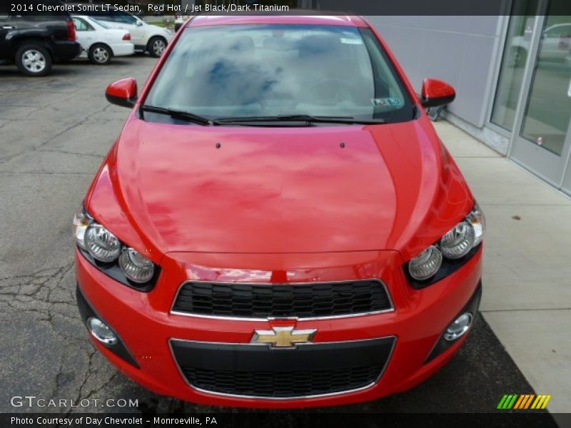 Red Hot / Jet Black/Dark Titanium 2014 Chevrolet Sonic LT Sedan