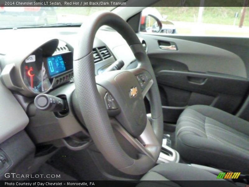 Red Hot / Jet Black/Dark Titanium 2014 Chevrolet Sonic LT Sedan