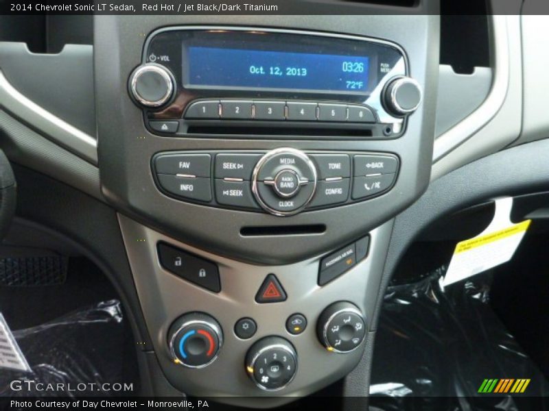 Red Hot / Jet Black/Dark Titanium 2014 Chevrolet Sonic LT Sedan