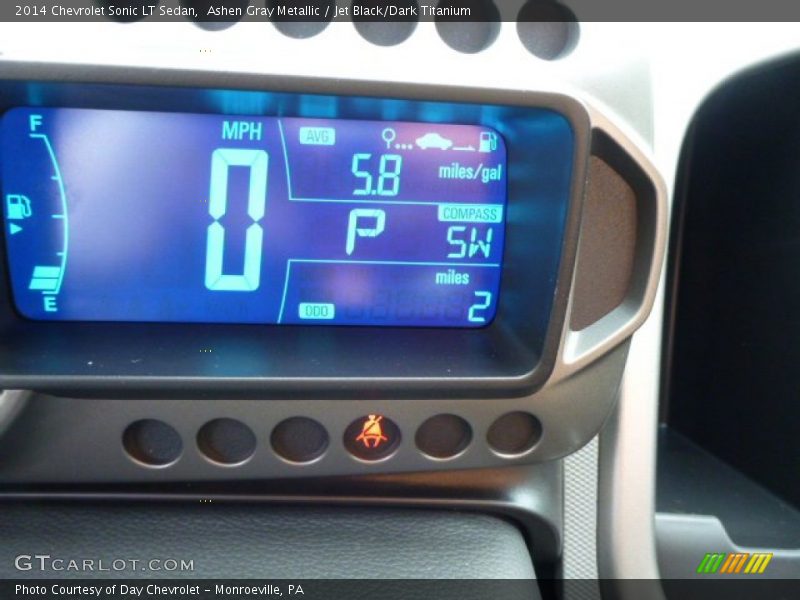 Ashen Gray Metallic / Jet Black/Dark Titanium 2014 Chevrolet Sonic LT Sedan